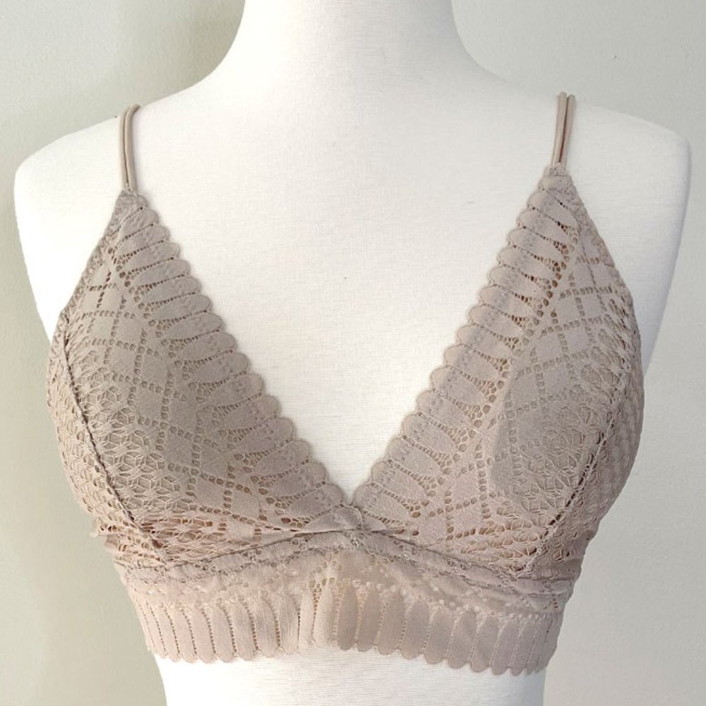 Anemone Women's Sexy Comfortable Lace Embroidered Bralette Bra Top